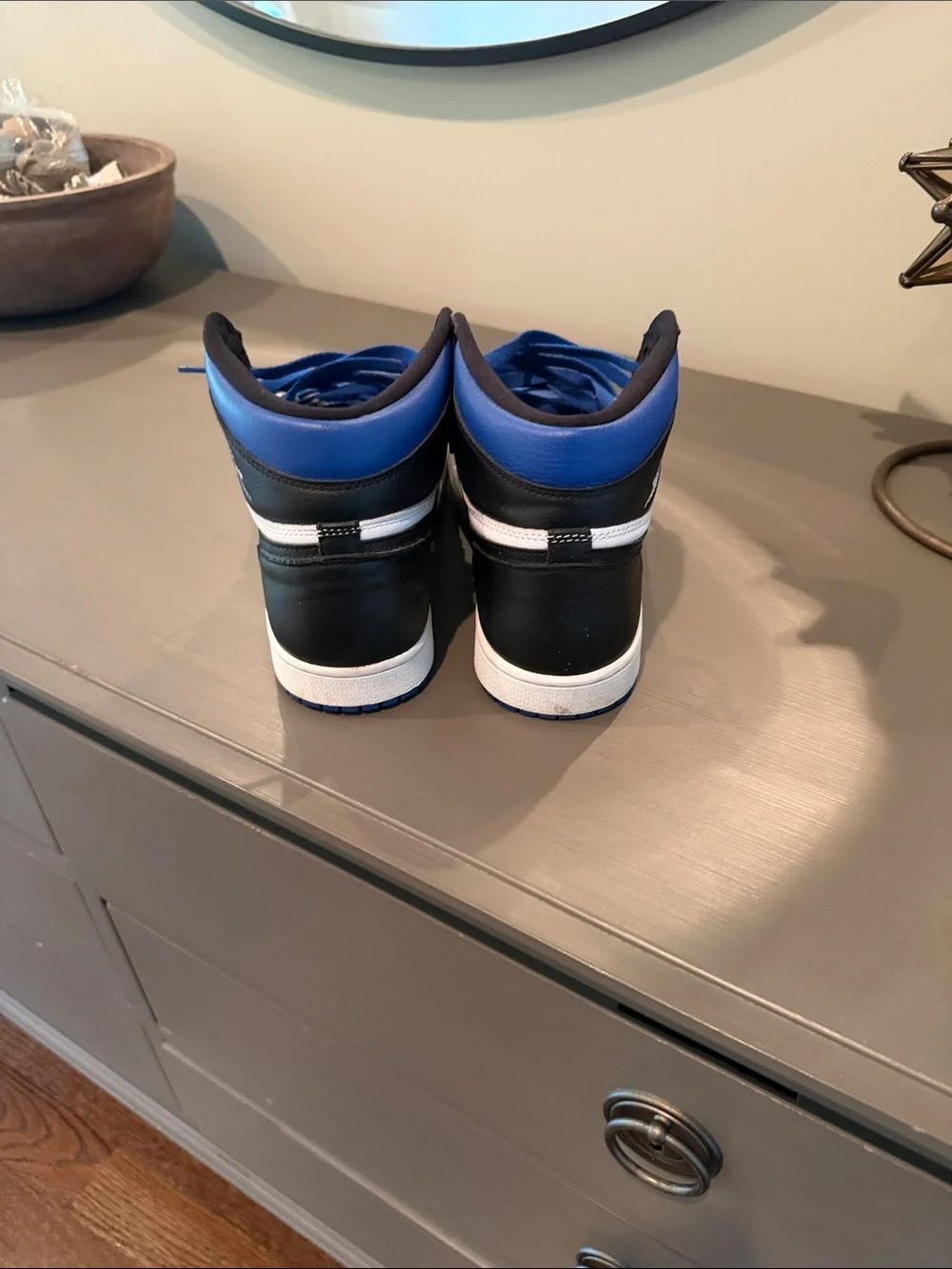 Jordan High-Top Sneakers - Black & Royal Blue